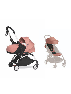 Babyzen YOYO2 Stroller White Frame with Ginger Newborn Pack & FREE 6+ Color Pack